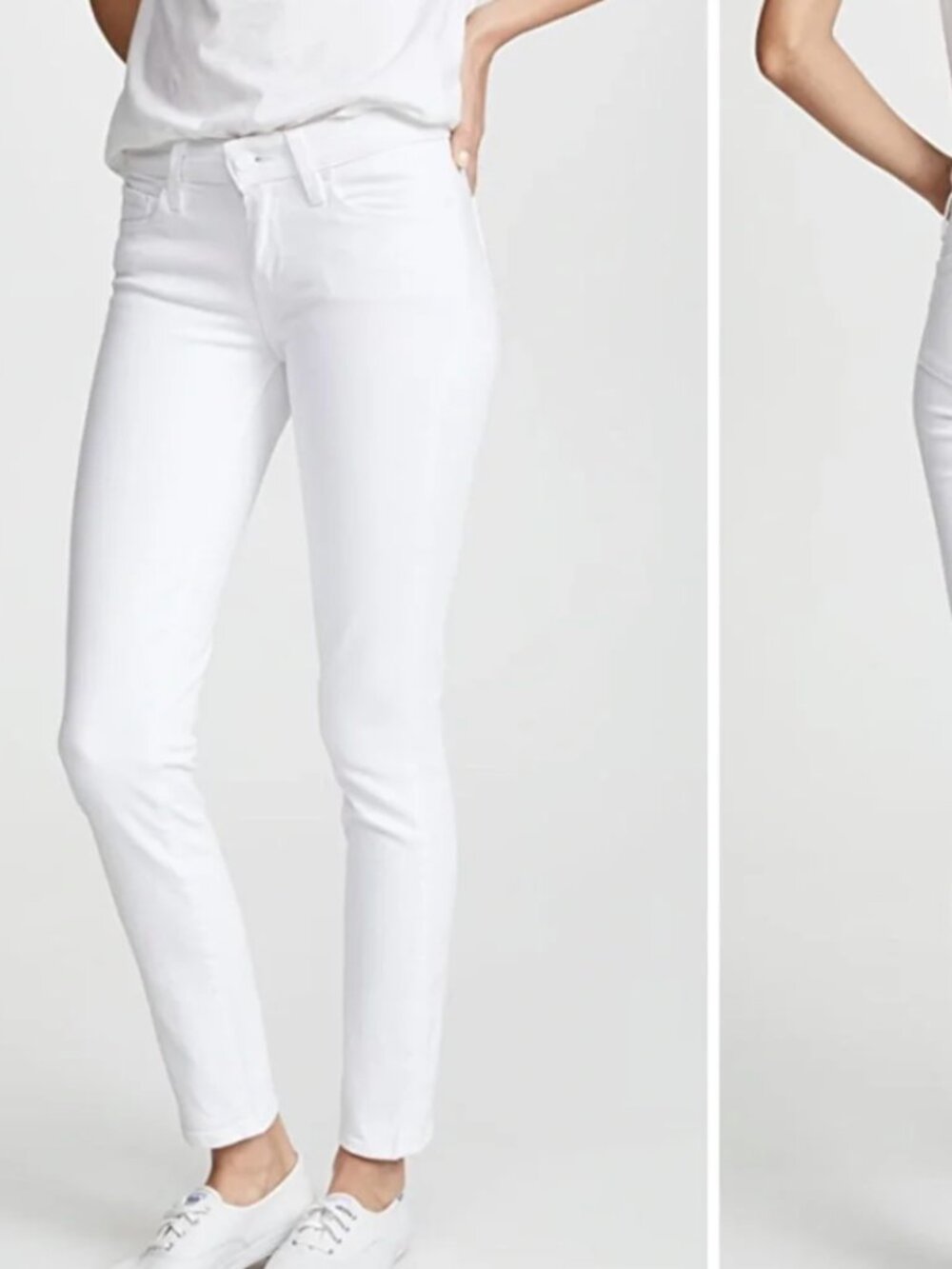 PAIGE White Skinny Jeans Crisp Clean Stretch Denim